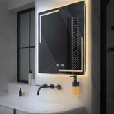 Espejo LED Cuadrado | Botones táctiles | Función antivaho | Temperatura de color ajustable - Reyze Seria Minimal Model 2